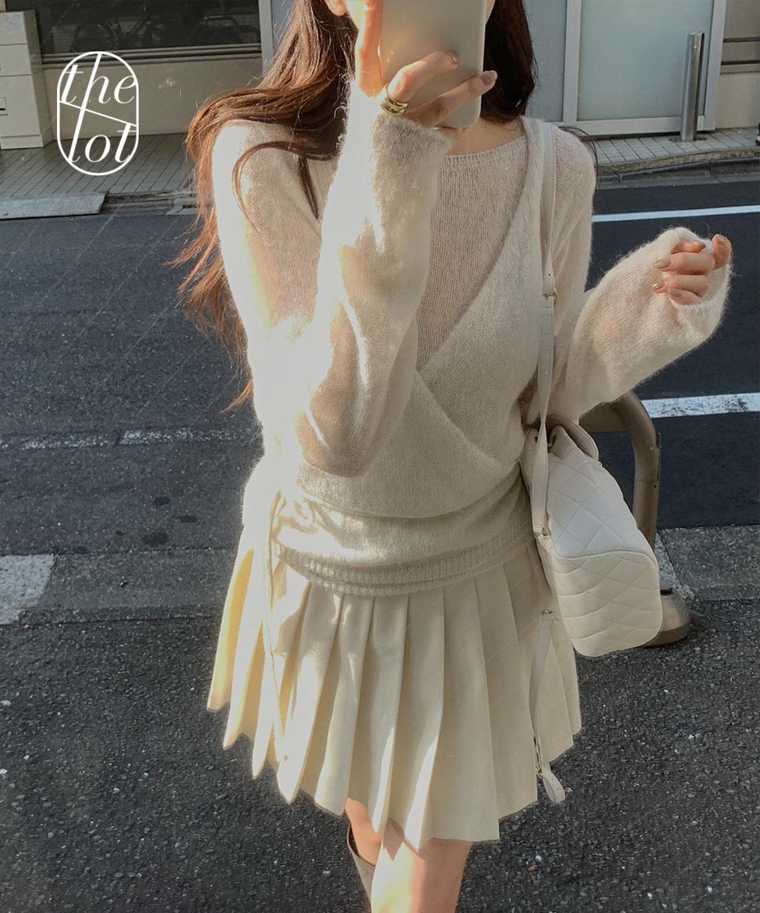 더롯 (검,차 당일) [miel] 미엘 브이넥 알파카 랩 뷔스티에 (3color) 니트/조끼/슬리브리스/민소매/레이어드/데일리/출근룩/데이트룩/여행룩/나들이룩/가을신상