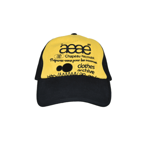 WEB LOGO MESH CAP - [YELLOW/BLACK]