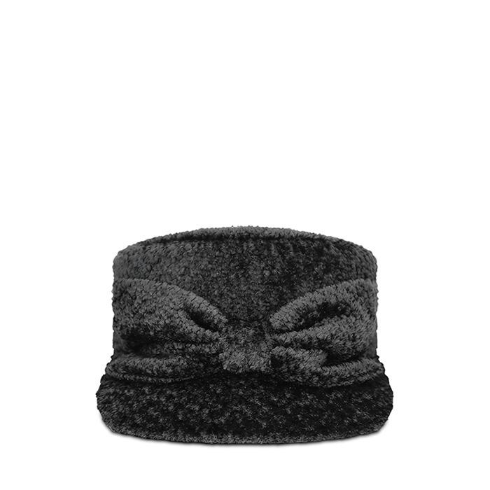 Ribbon Alpaca Texture Cap Black