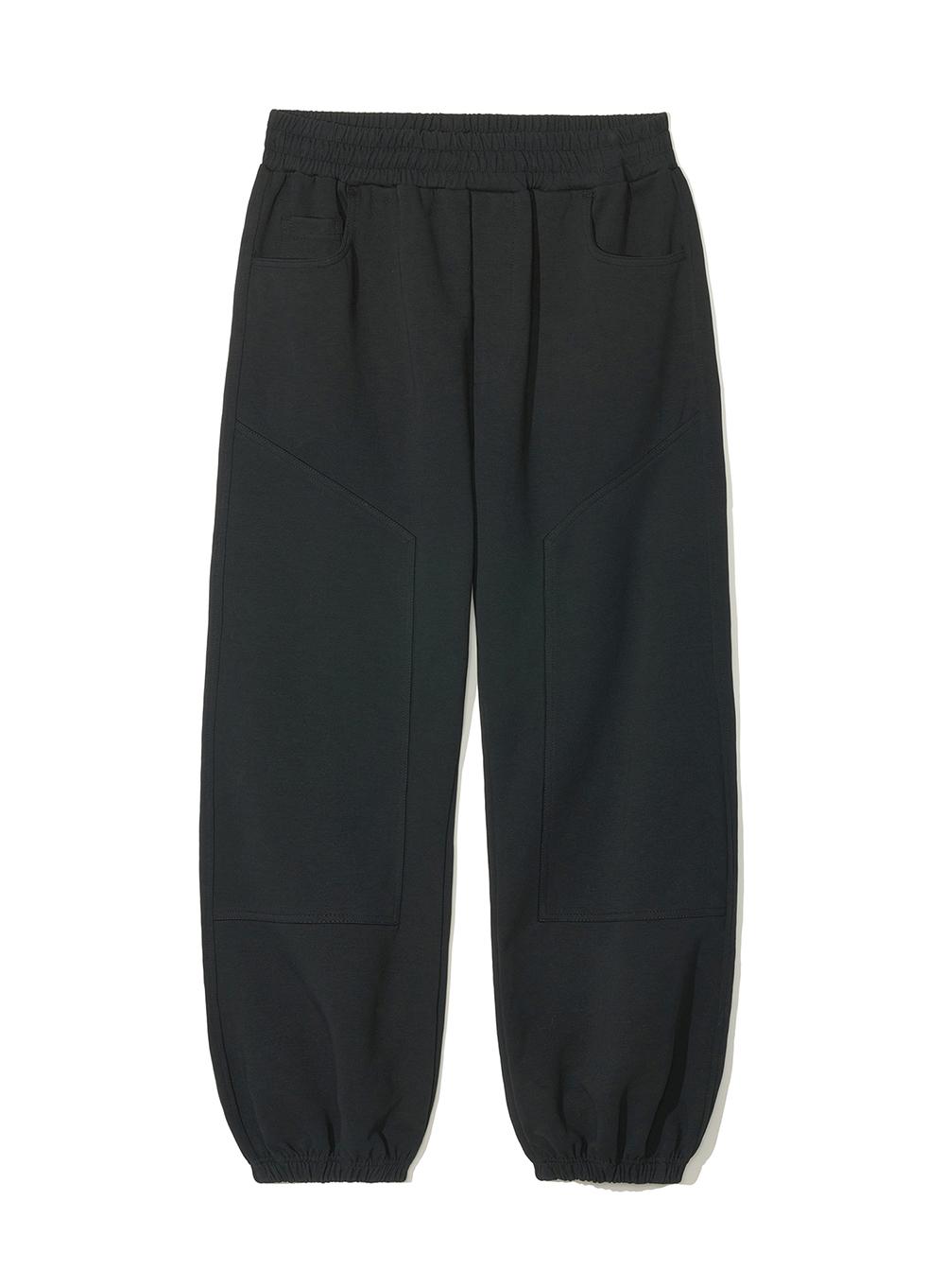 Double Knee Wide Sweat Jogger Pants