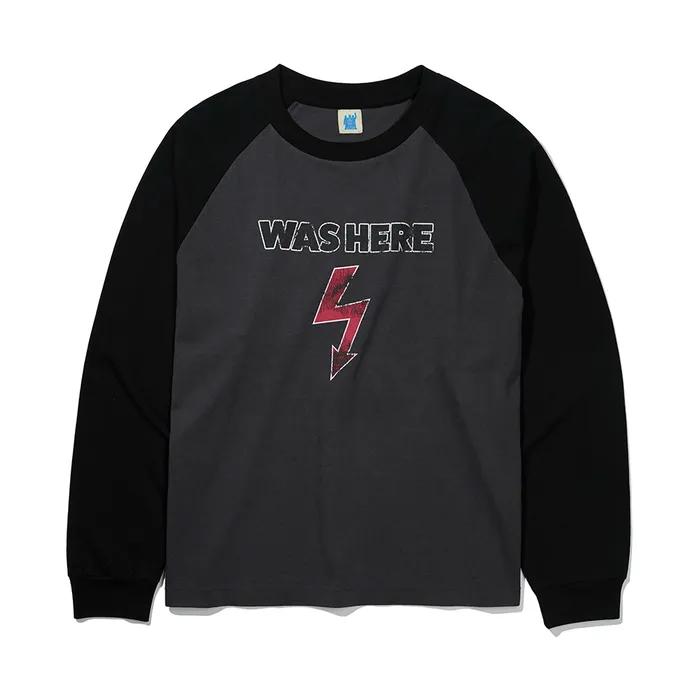 WAS HERE T-SHIRTS - GRAY & BLACK