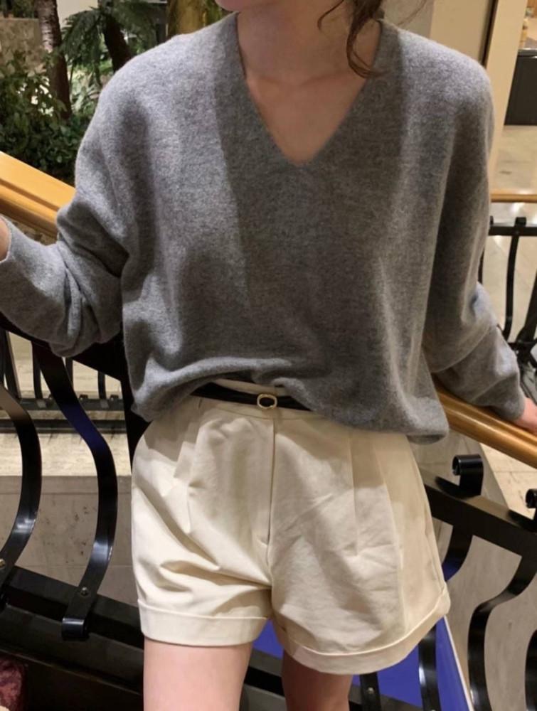 (재진행!) 드온도 홀가 캐시 니트 (홀가먼트 브이넥니트)