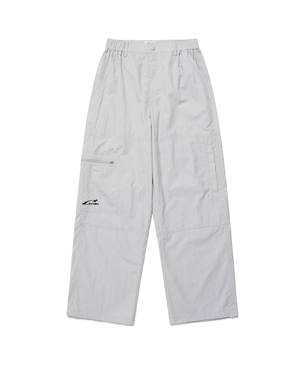 NYLON SPACE CARGO PANTS[ LIGHT GREY]