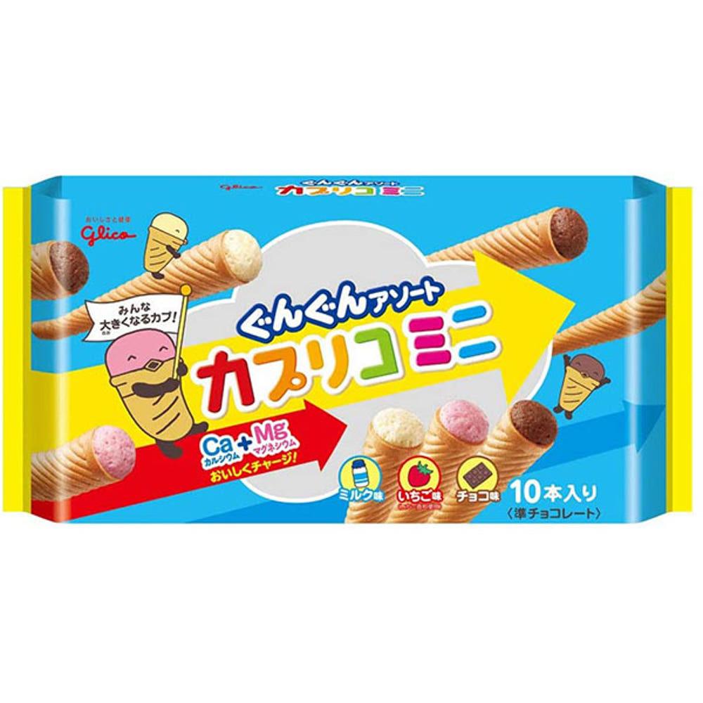글리코 카프리코 미니 3가지맛 10개입 밀크, 딸기, 초코