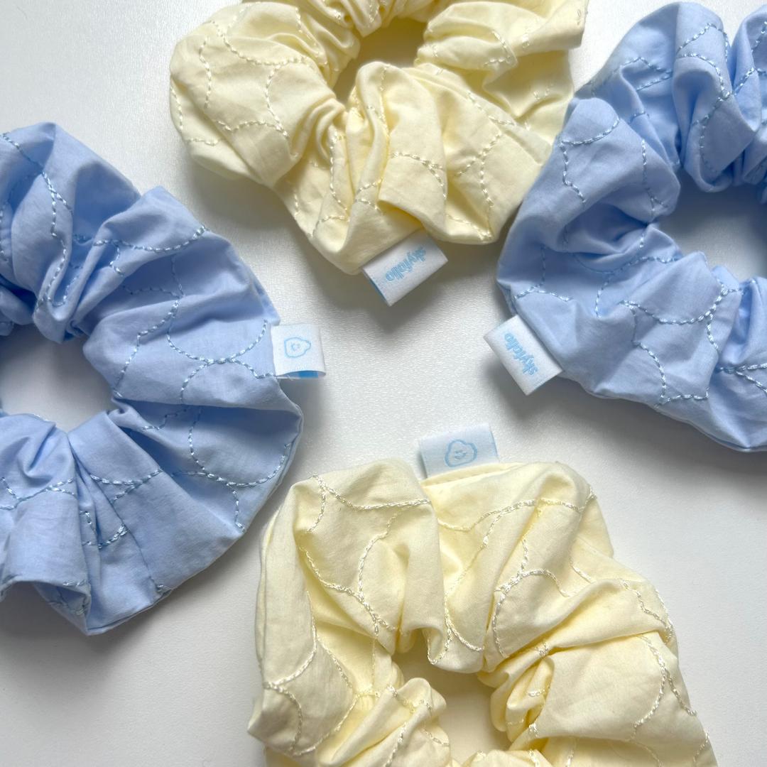 구름 퀼팅패턴 스크런치 2종