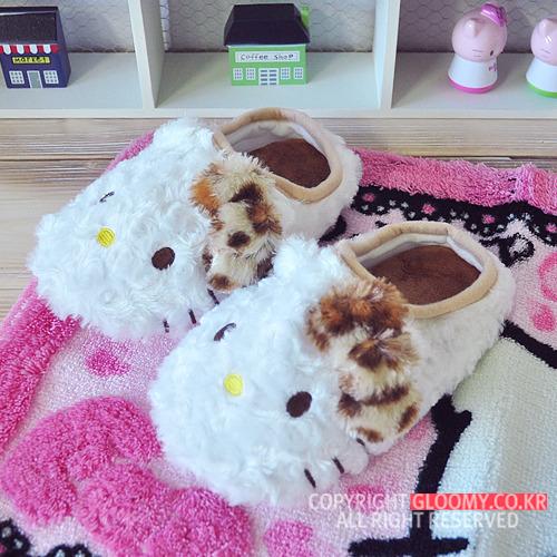 헬로키티 호피슬리퍼 [브라운] (일) [H]