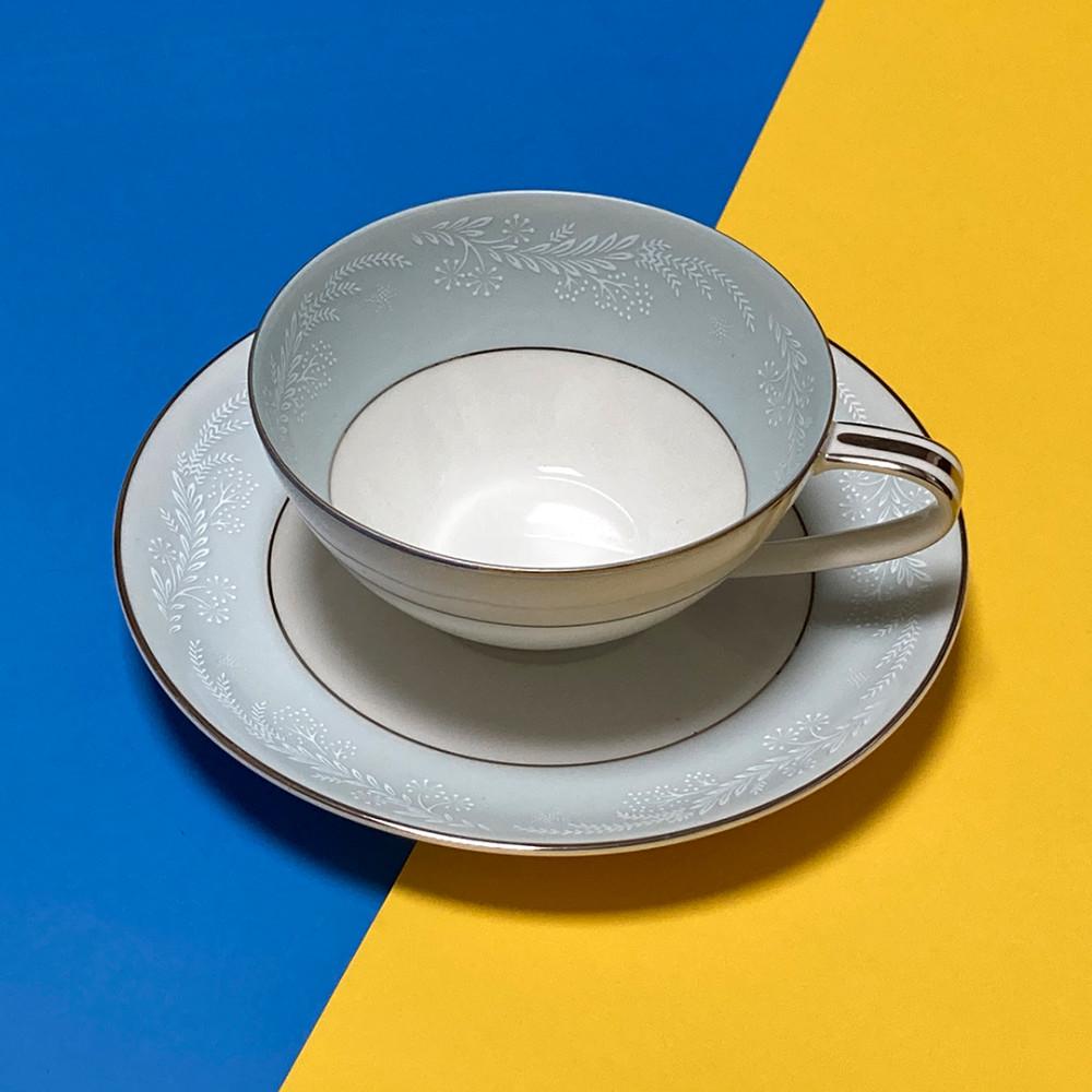 노리다케 블루타 Noritake Bluetta 일본커피잔 빈티지 찻잔세트 컵앤소서 1957년