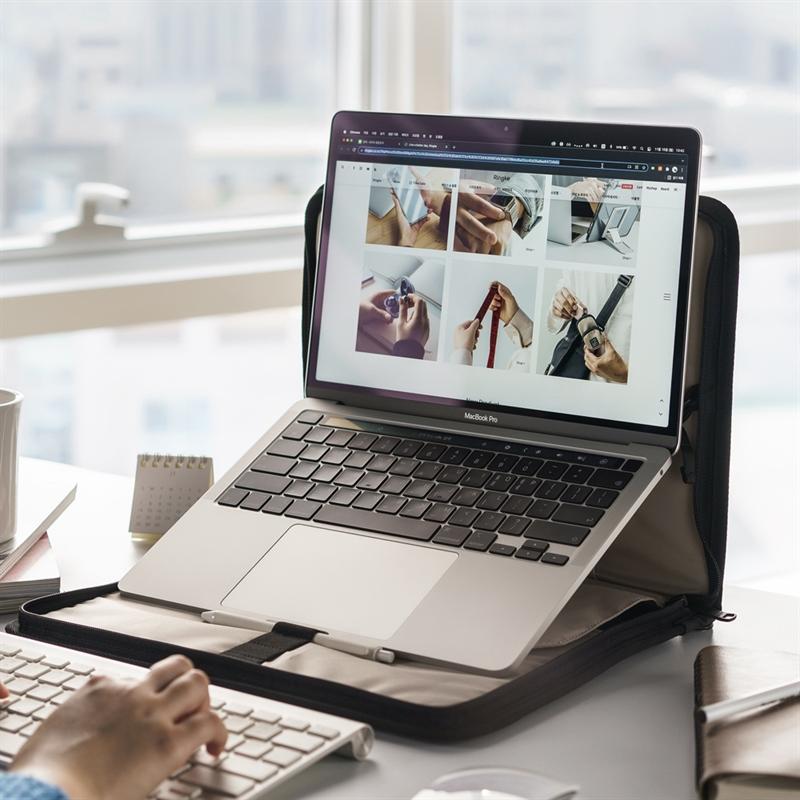 링케 스마트 지퍼 파우치 맥북 노트북 거치대