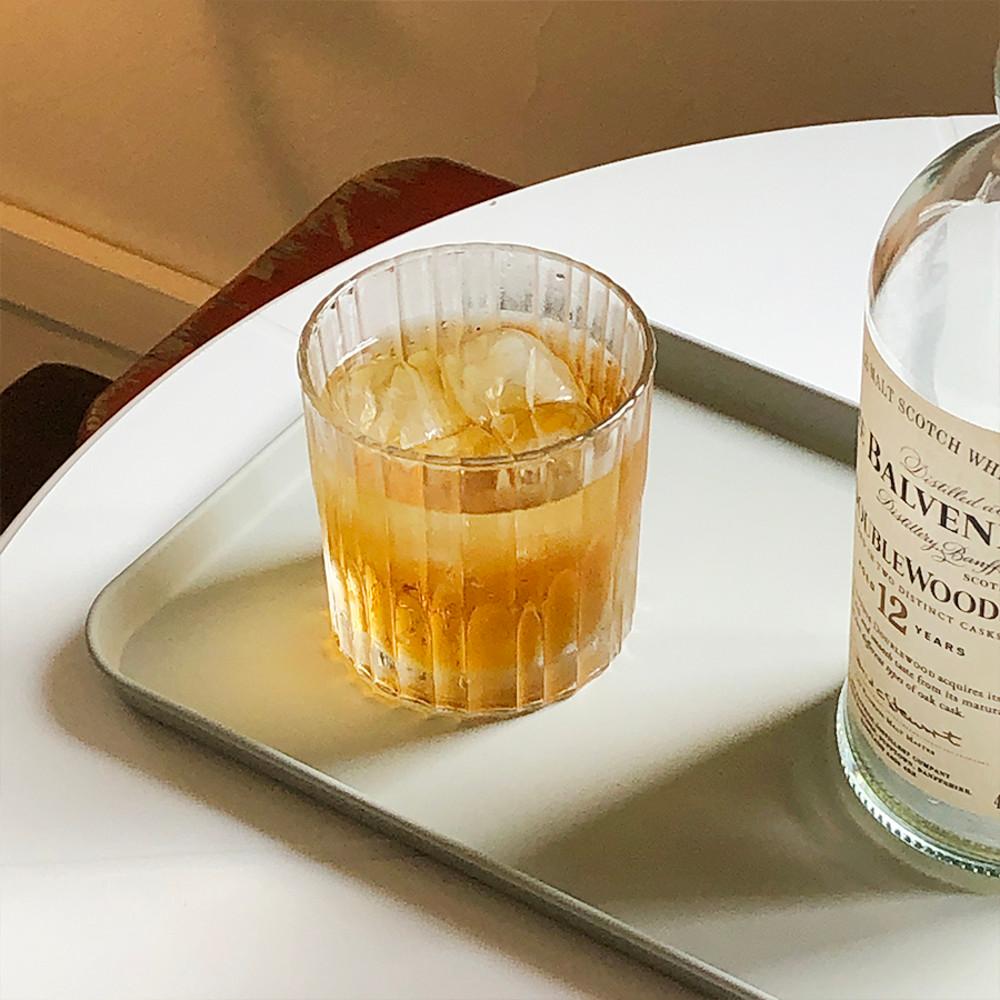 듀라렉스 맨하탄 310ml 글라스 언더락 플리츠 커피 유리잔 술잔