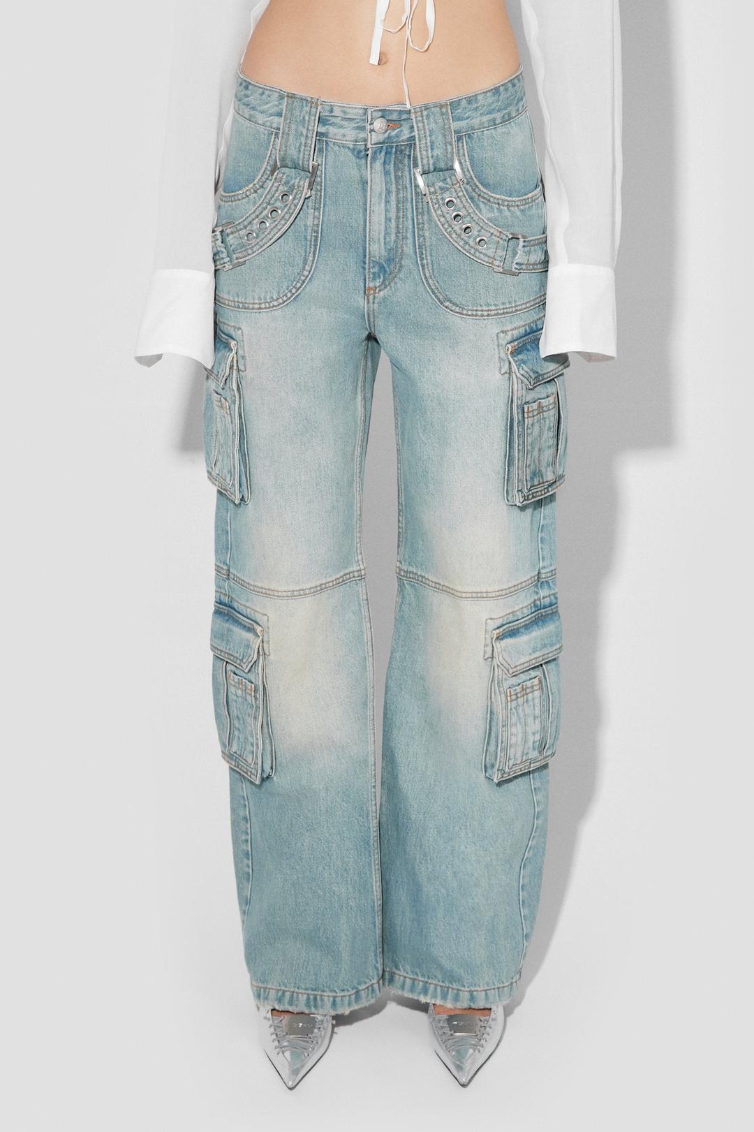 Harness Cargo Trousers Blue