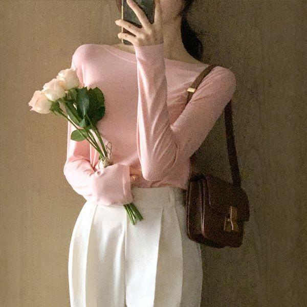 아로브 보트넥 긴팔 티셔츠 ts3650