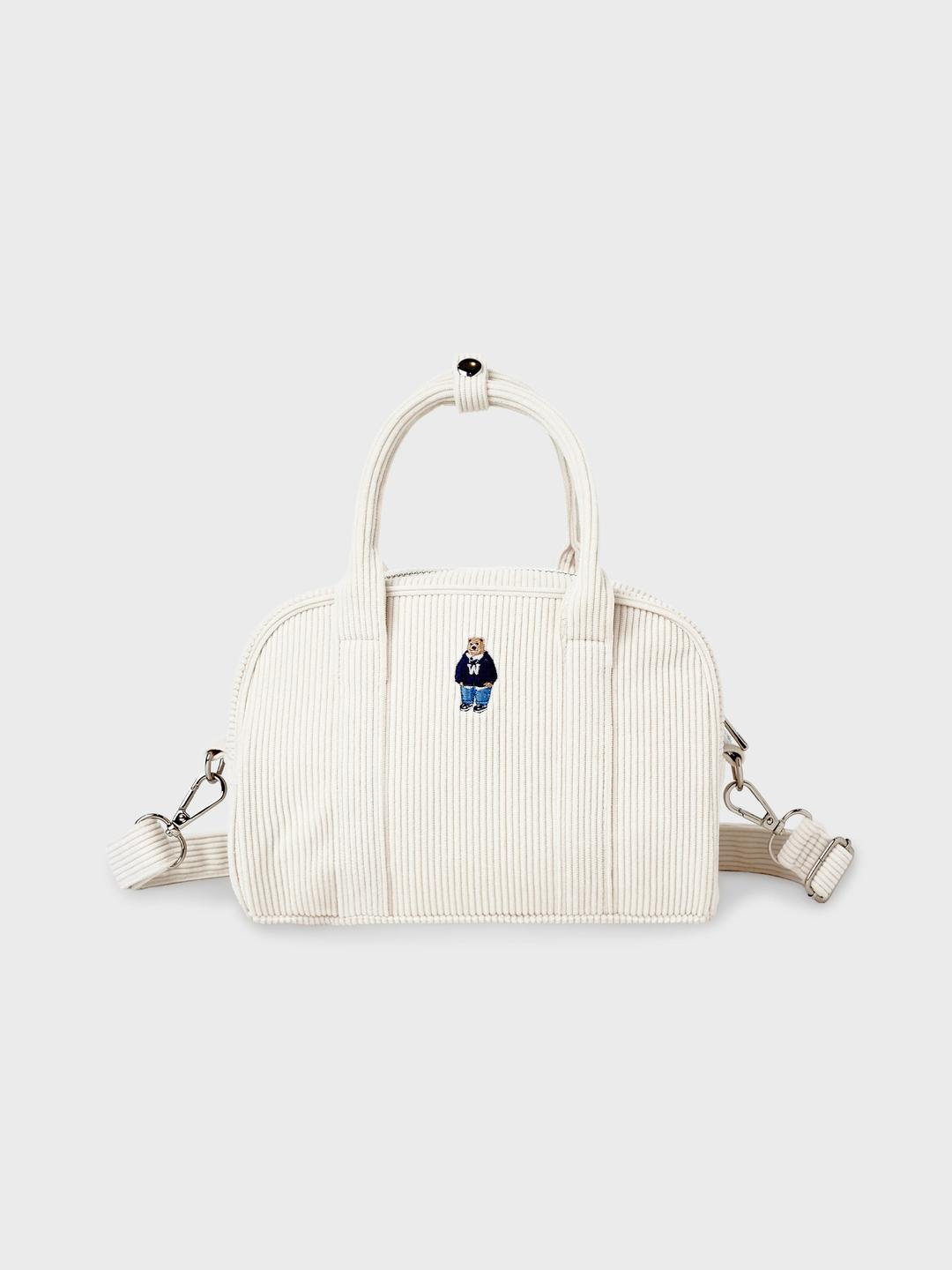 Corduroy Boston Tote Bag