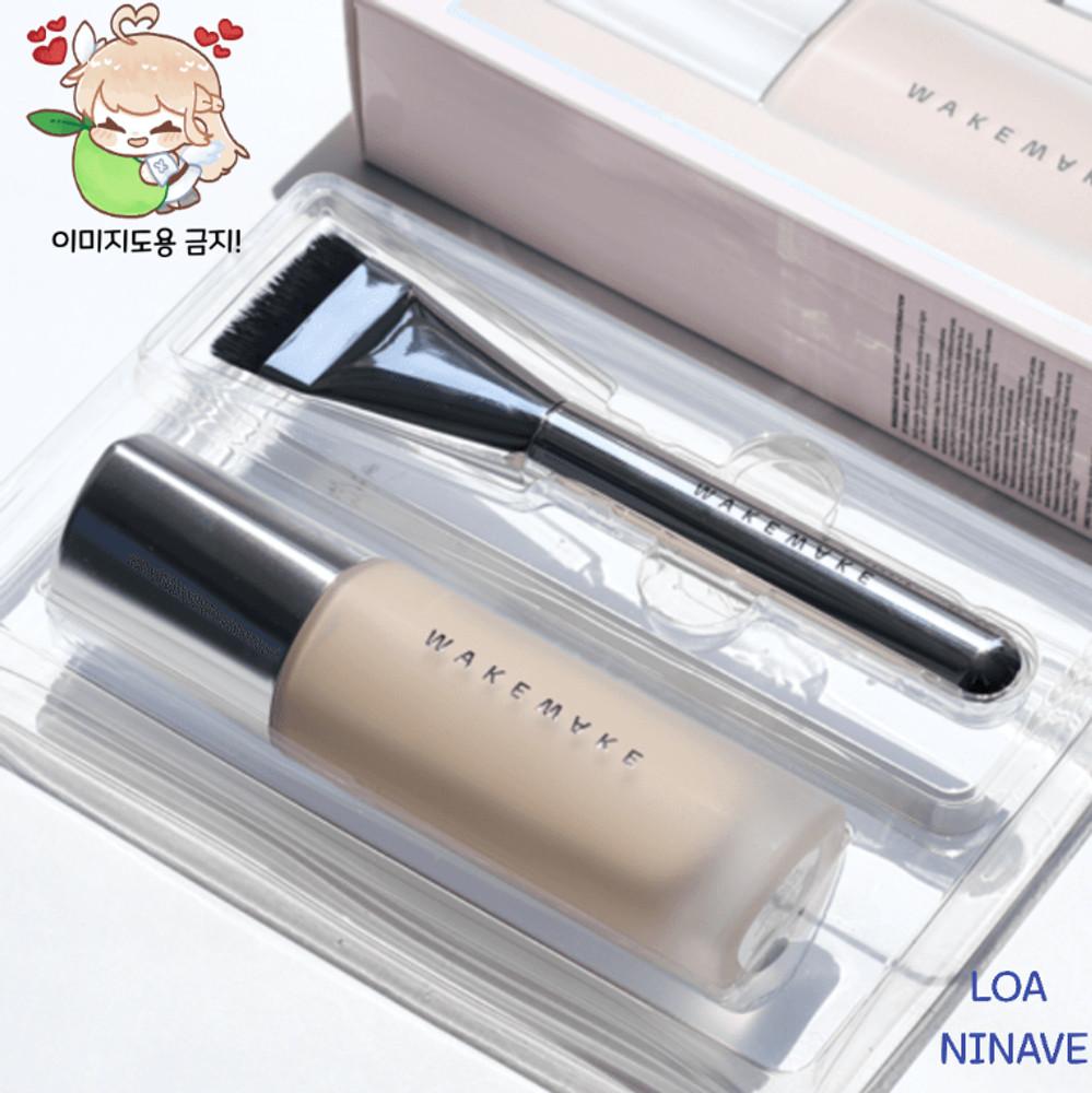 웨이크메이크 워터 벨벳 커버 파운데이션 +스파츌라브러쉬 +퍼프30ml SPF30 파데