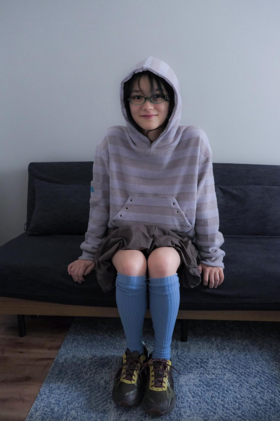 Brushed hoodie, light purple