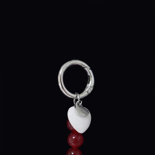 Tomato keyring  - red jade.