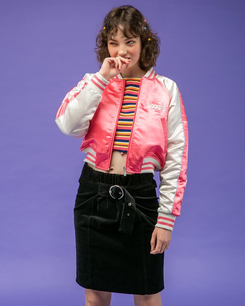 핑크 디스코볼 MA-1 점퍼