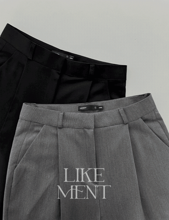 라이크유 **Restock** [18만장 돌파] [LIKEMENT] 시즈닝 핀턱 슬랙스 (SL) - 2color (봄ver.)