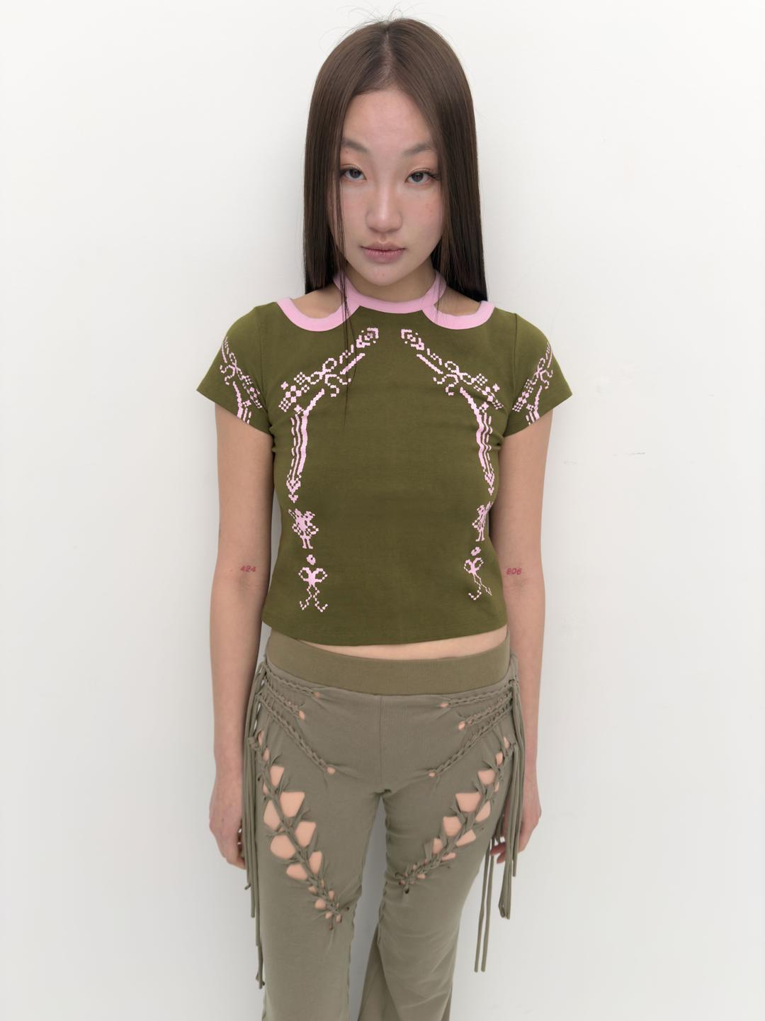 Angel baby tee Khaki