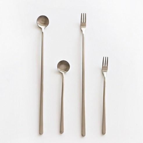 스텐 롱티스푼 롱티포크 국산 무광 스테인레스 카페 티스푼 티포크, 롱 티포크, 1개 - 티스푼/포크세트 | 쿠팡