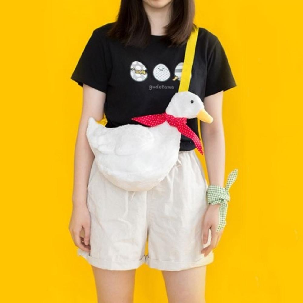 꽥꽥 인싸 오리 가방 크로스백 [동물 인형 슬링백 귀여운 특이한 학생 가방선물 인싸템]