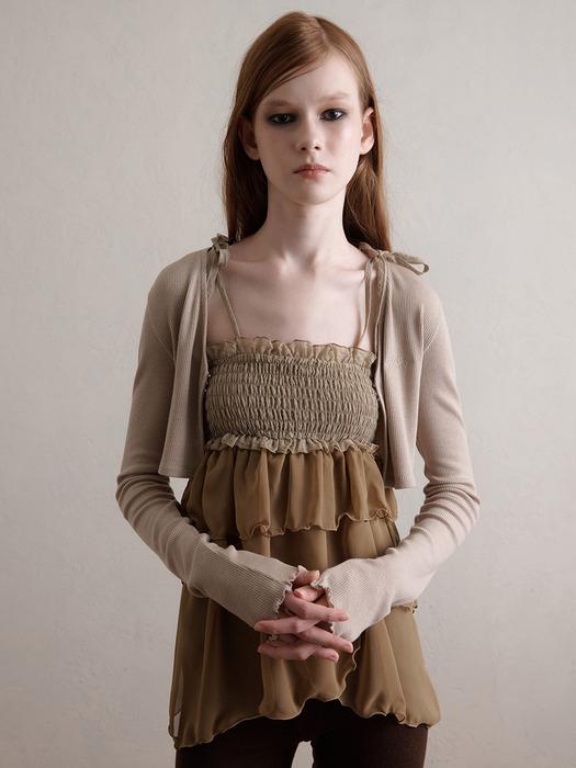 Tiered Smoke Top (Brown)