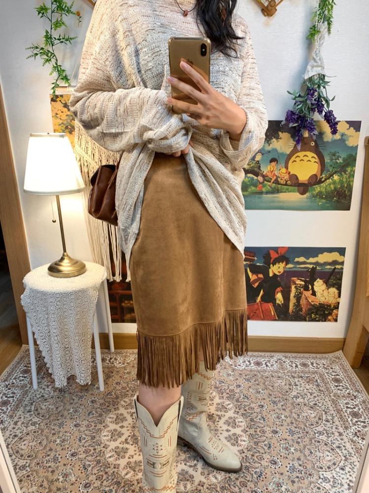 Bohemian suede sk ( 2 color )