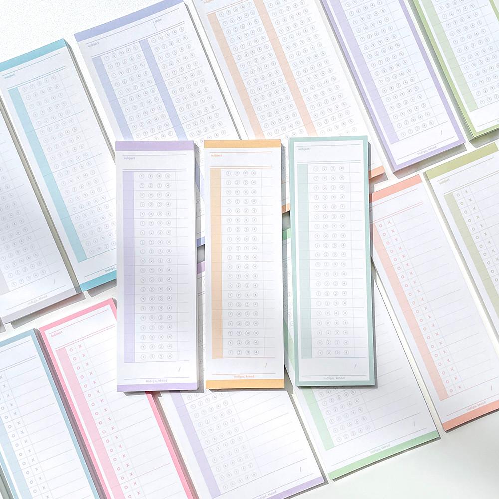 [20문] OMR 오지선다 사지선다 OX 수능 공시생 답안지 카드 소 떡메 떡메모지