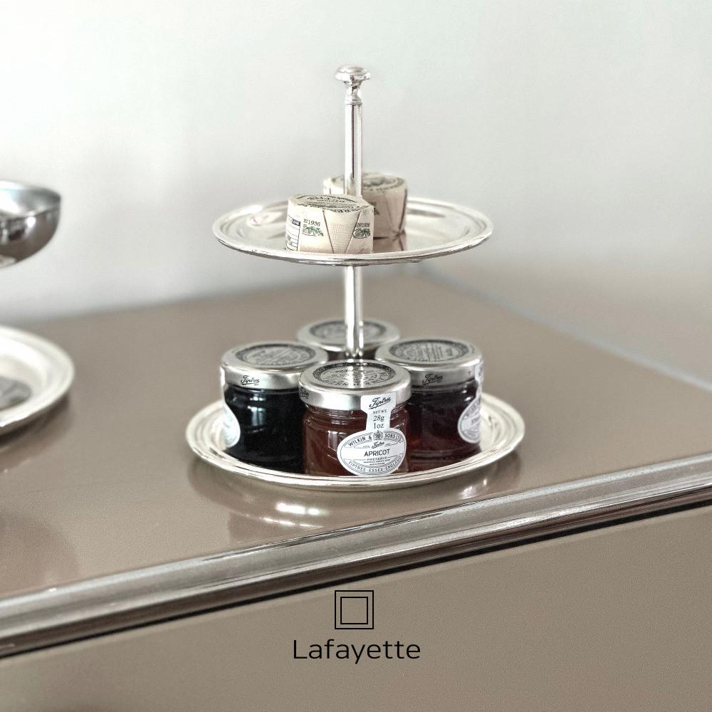 라파예뜨 실버 2단 잼 트레이 에프터눈티 케이크 스탠드 집들이선물 디저트접시 연말파티 : 라파예뜨