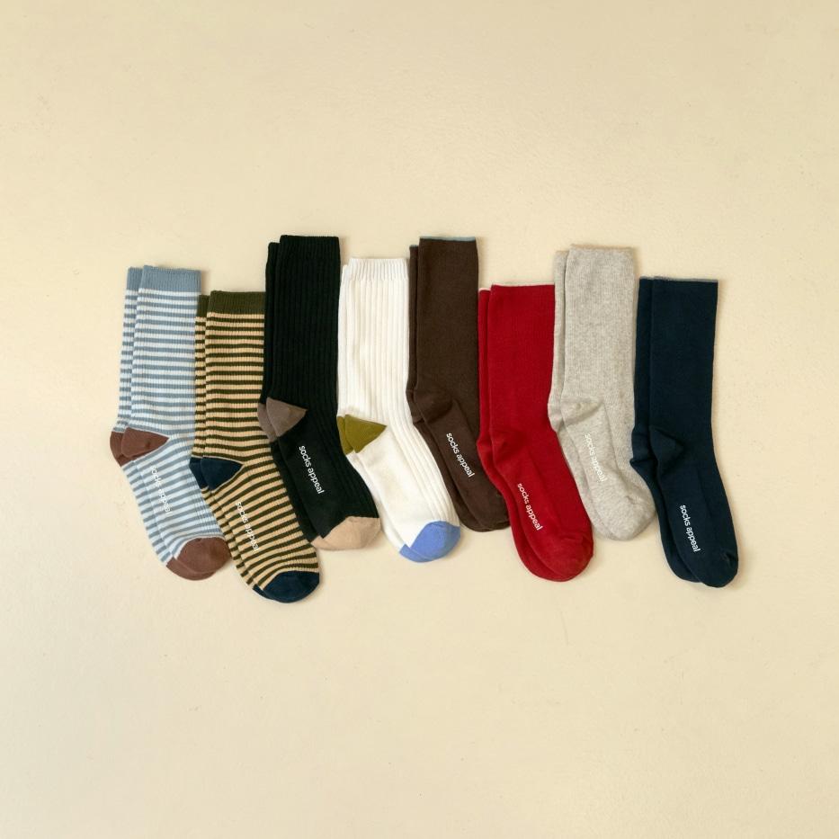 rib socks 2pack SET