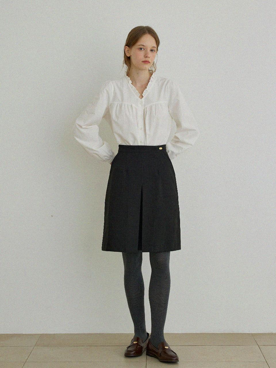 Piore midi skirt (Charcoal)