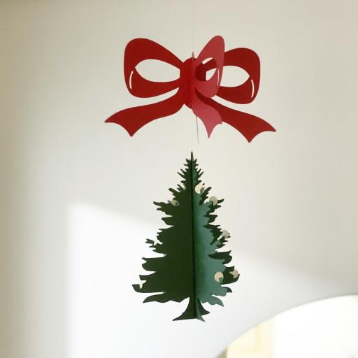 🎄크리스마스 모빌  빅리본 트리 🎀