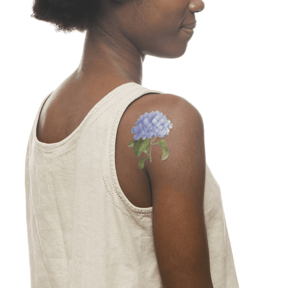 Blue Hydrangea 향기 타투스티커 페어 2매