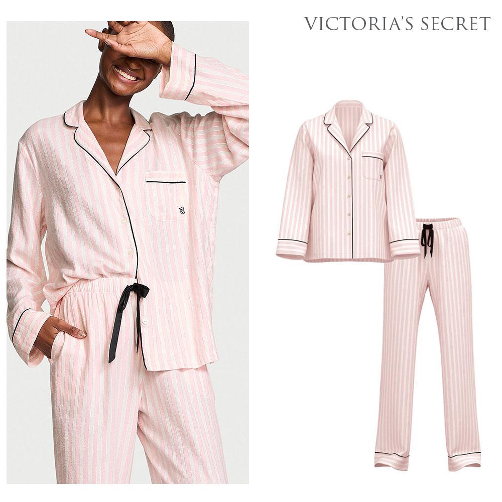 플란넬 롱 파자마 세트 11253403 PRETTY BLOSSOM STRIPE