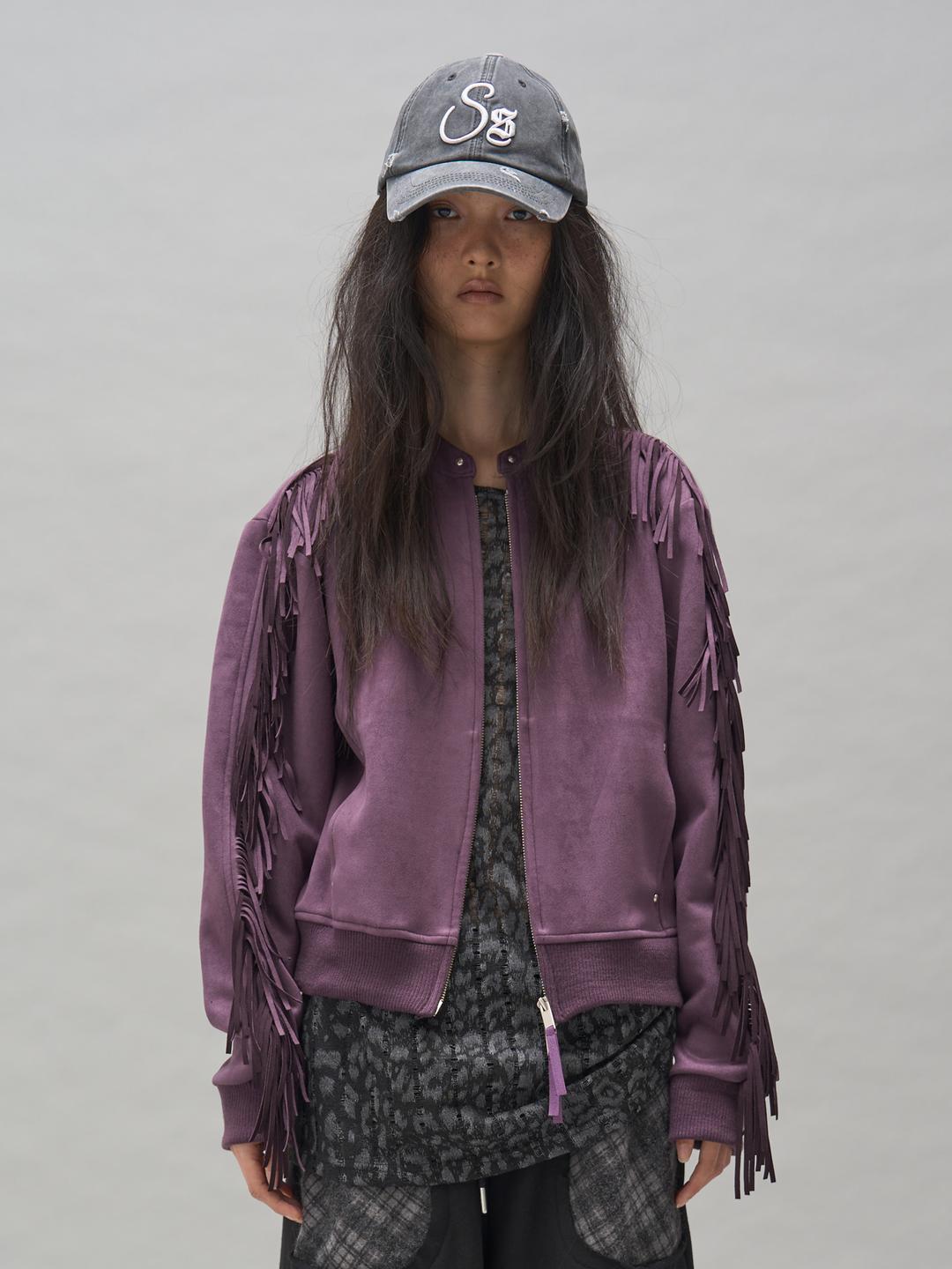 KACEY SUEDE ZIP-UP_PURPLE