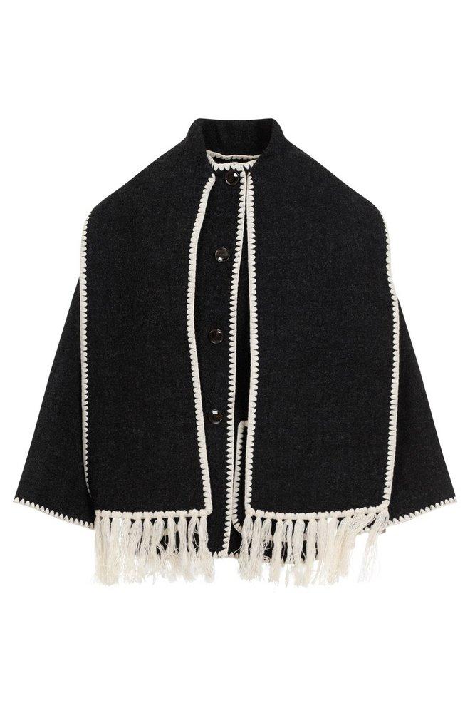 Totême Scarf Detailed Fringed-Edge Coat