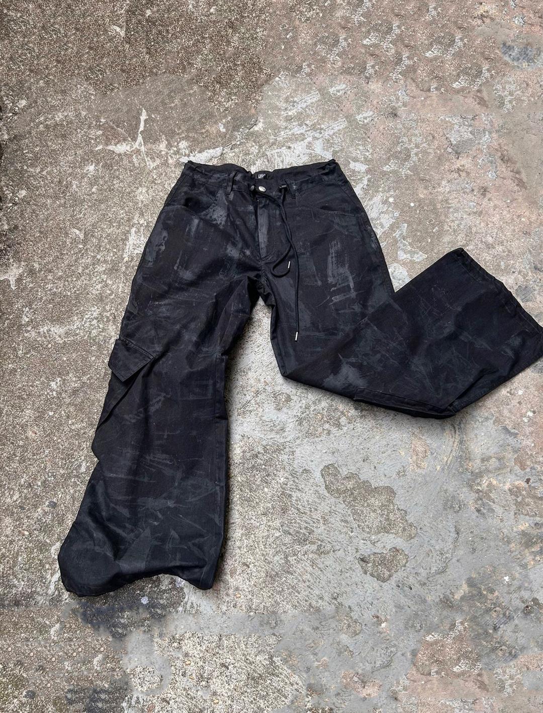 HAND PAINTED FLARED CARGO PANTS (UNISEX)[ORDER MADE]