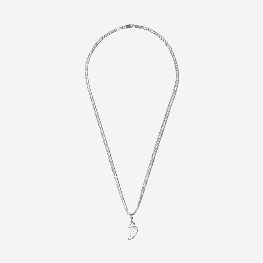 Stussy Swirly S Chain Sterling Silver
