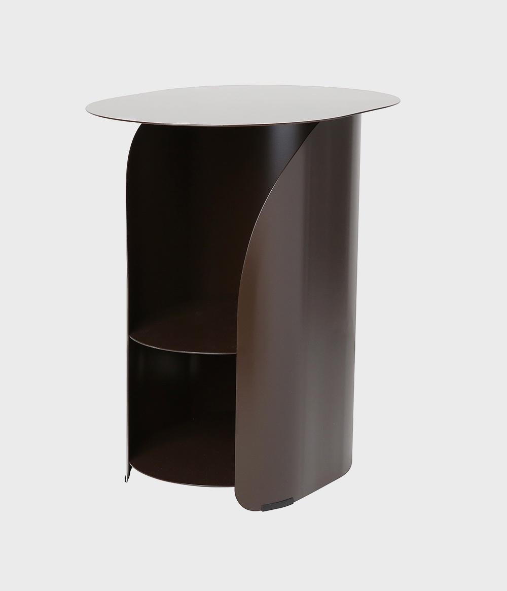 커브사이드테이블 curve side table_chestnut brown
