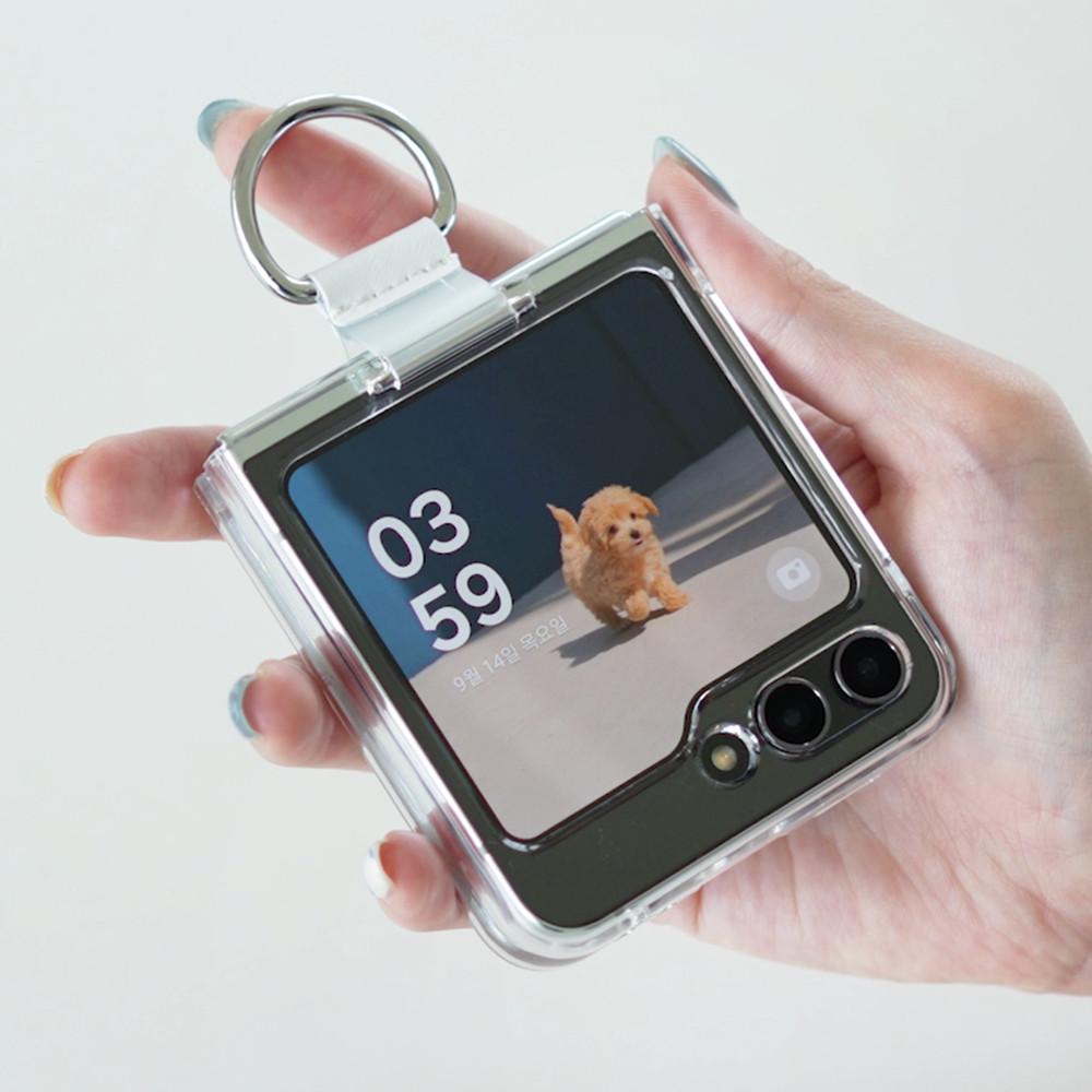 갤럭시 Z플립5 케이스 투명 클리어 링 제트플립5