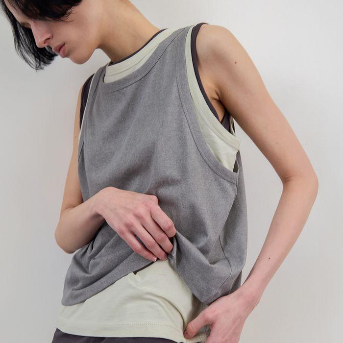 3-way Layered Sleeveless Pack - Dusty Grey