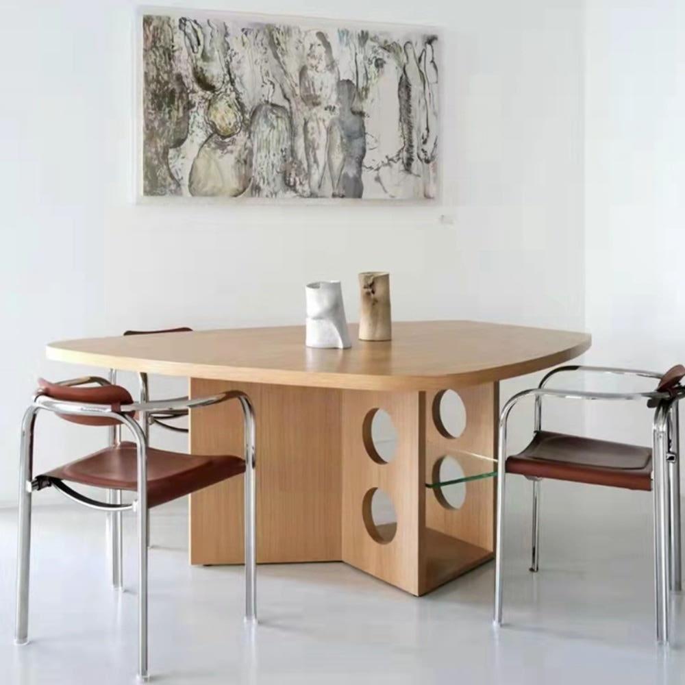 비정형 텍타 M21 원목 우드 다이닝 테이블 원목 식탁 서재 책상 사이즈 1.54m