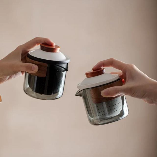 [Winter SALE]"Tao" - Retro Style Handmade Portable Tea Set With Protective Case