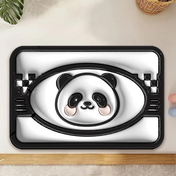 3D 판다 입체 욕실 화장실 주방 규조토 발매트