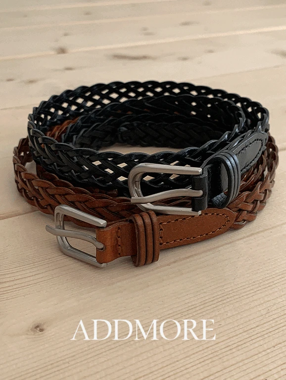 (+파우치세트)[💫가죽벨트/보헤미안벨트][에드모어] mac384 매닉 꼬임 레더 벨트(belt)