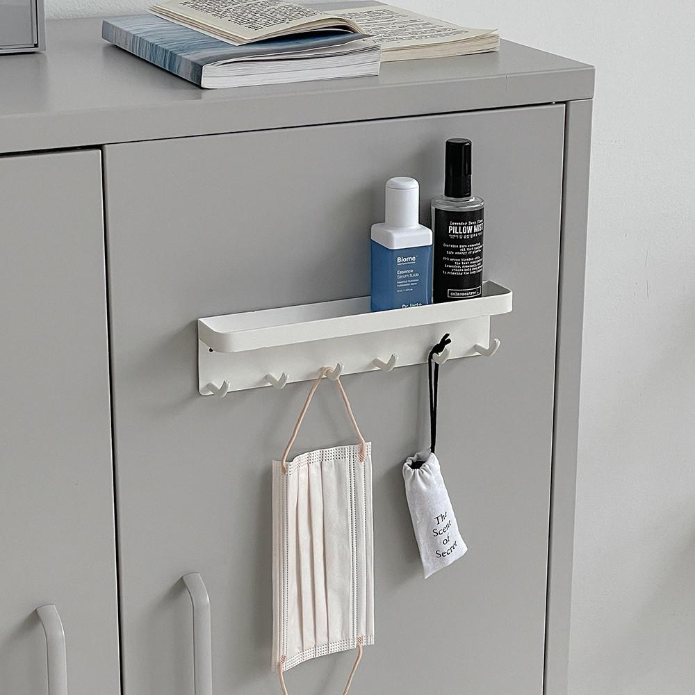 현관 마스크걸이 자석 후크 선반