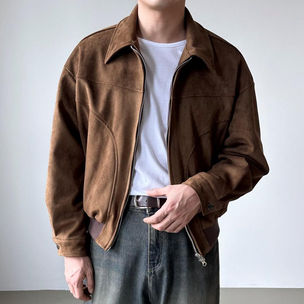 Osaka Suede Jk,남자 봄 가을 웨스턴 스웨이드 블루종 자켓 아우터 겉옷 : 프롬투미