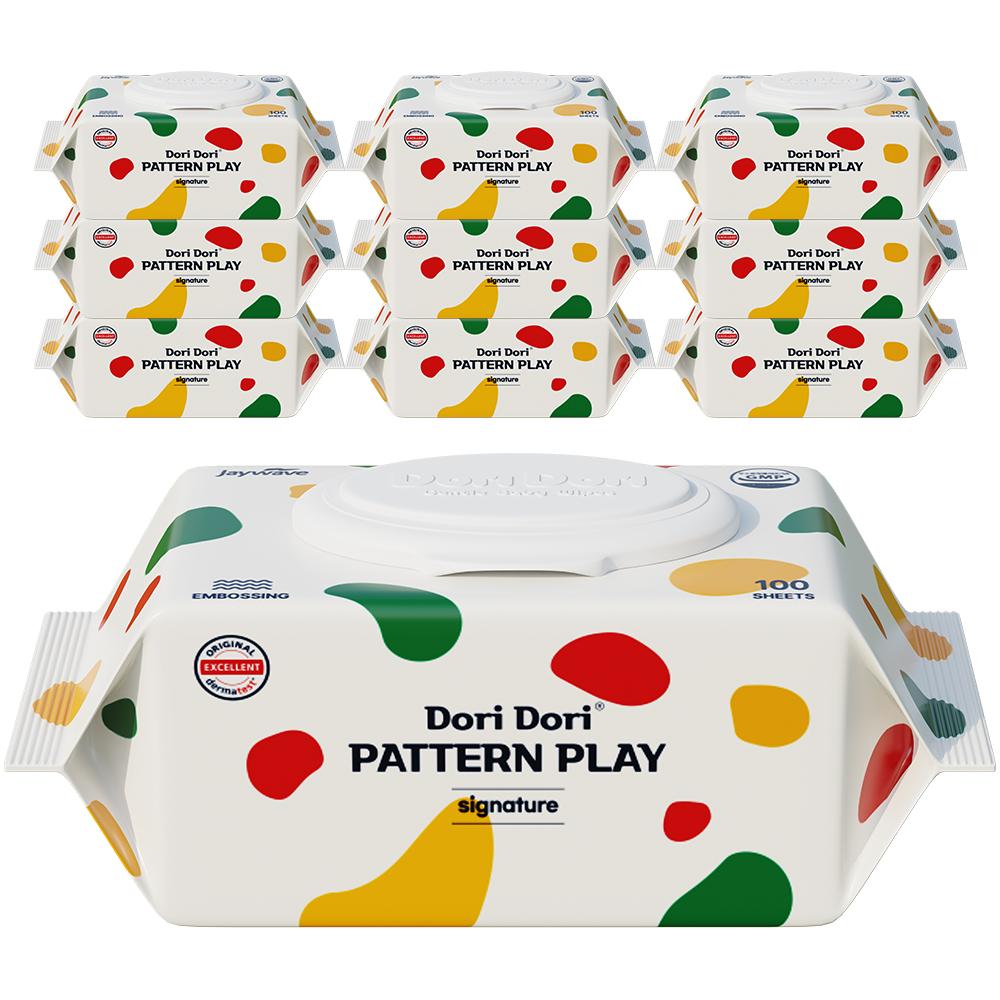 도리도리 패턴플레이 시그니처 아기물티슈 100매 캡형 10팩