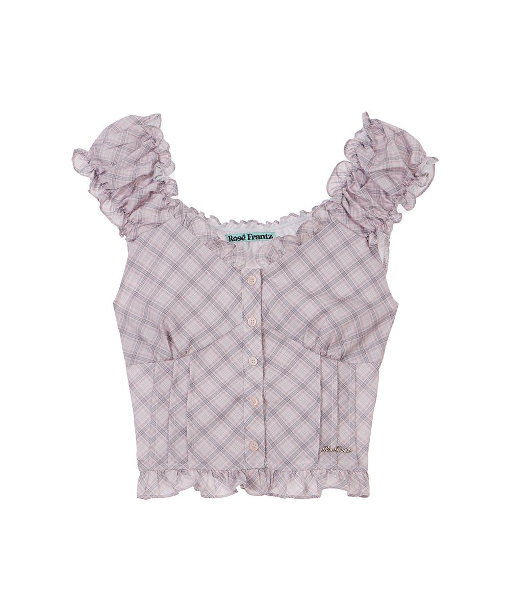 Frill Shirring Sleeveless [Pink]