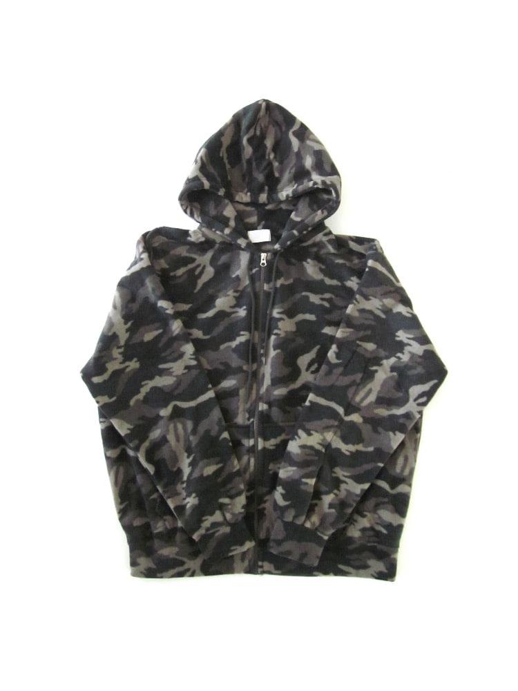 디에이디 camo hood zip-up