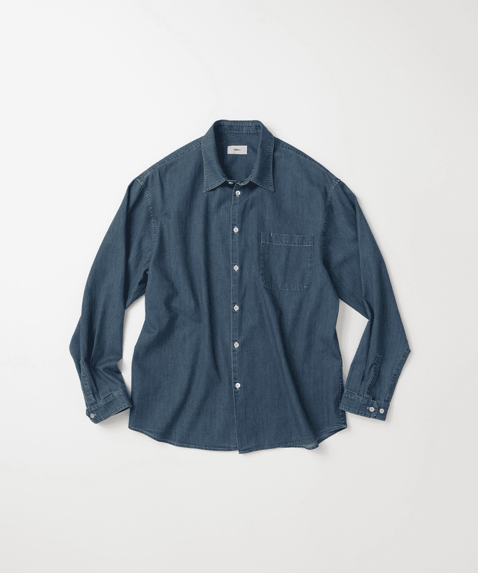 307 Pure Denim Shirt - Mid Blue